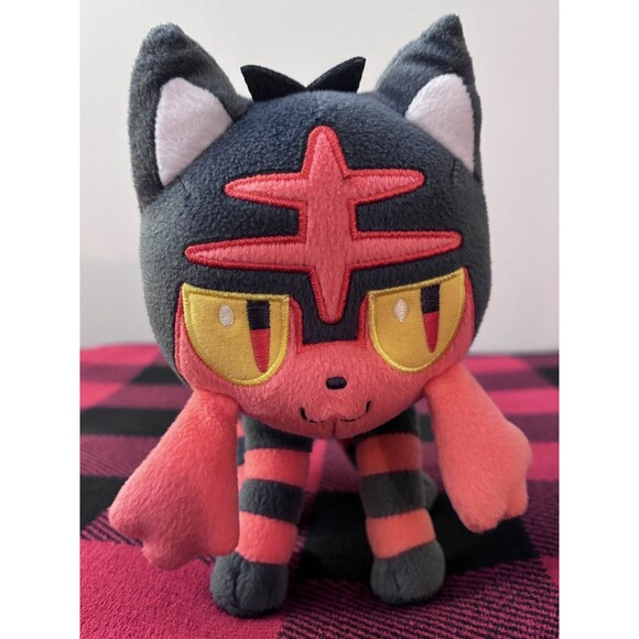 2017 Tomy Standing Litten Pokemon Plush 8" Nintendo Doll Toy Cute Anime Cat - Picture 1 of 7